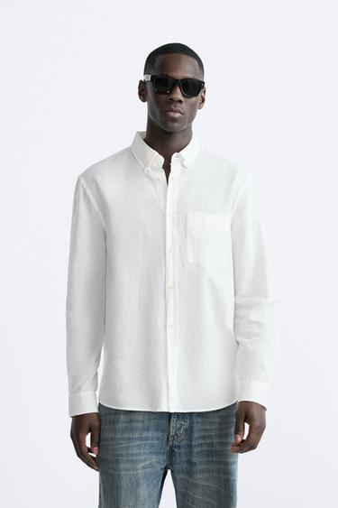Men's Short Sleeve Linen Shirt - Men's Button Down Shirts - New In