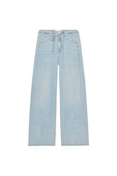TRF LOOSE-FITTING DENIM JEANS - Light blue by Zara