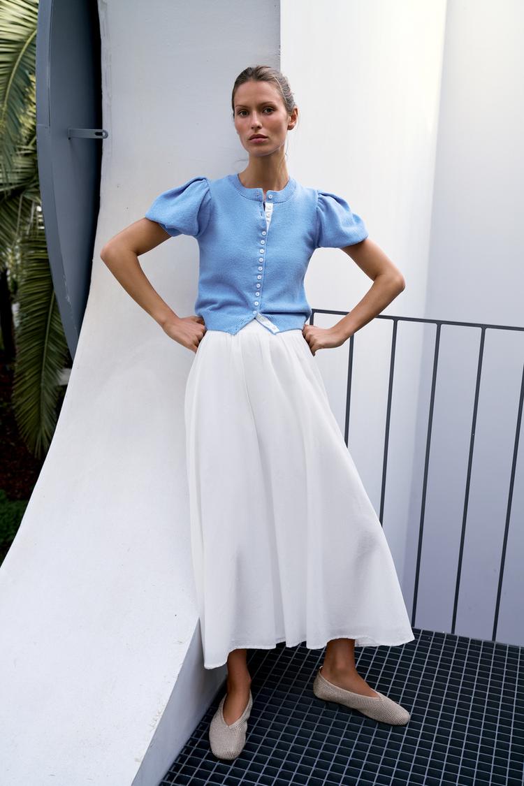 KISA KOLLU BALON KOL ÖRGÜ HIRKA