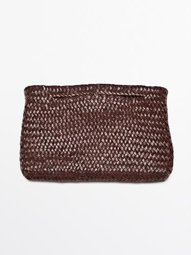 Zara Woven nappa leather mini bag - Brown marl - Image 0