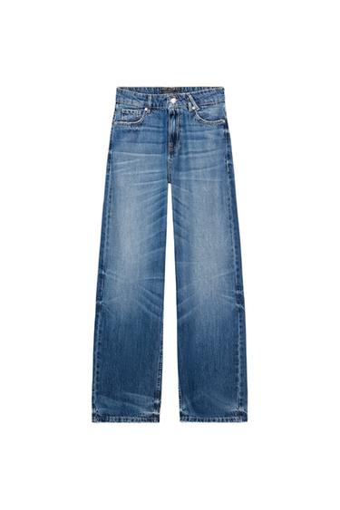 JEANS Z1975 STRAIGHT-LEG HIGH-WAIST - Mid-blue by Zara
