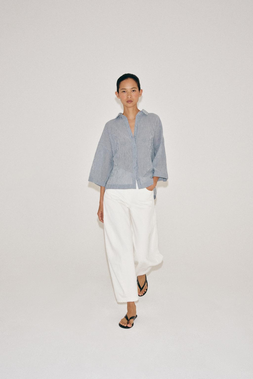 Zara Qısa qollu köynək ZW Collection
