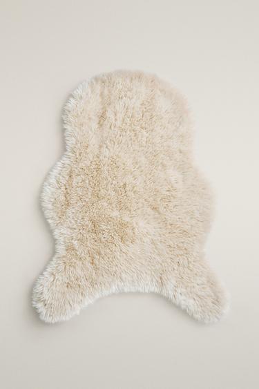 LONG FAUX FUR BLANKET - Ecru by Zara - Image 0