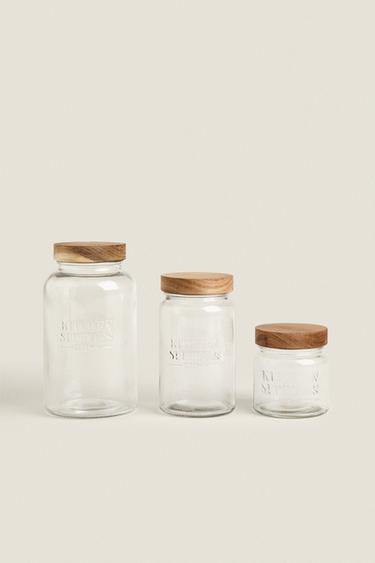 GLASS SCREW-ON STORAGE JAR - Light beige by Zara - Image 7