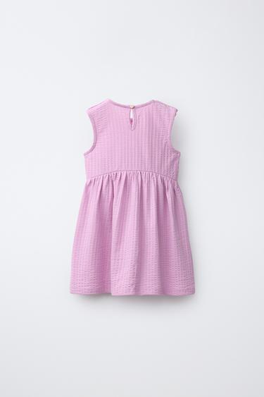 CONTRAST TEXTURED DRESS - Mauve by Zara - Image 1