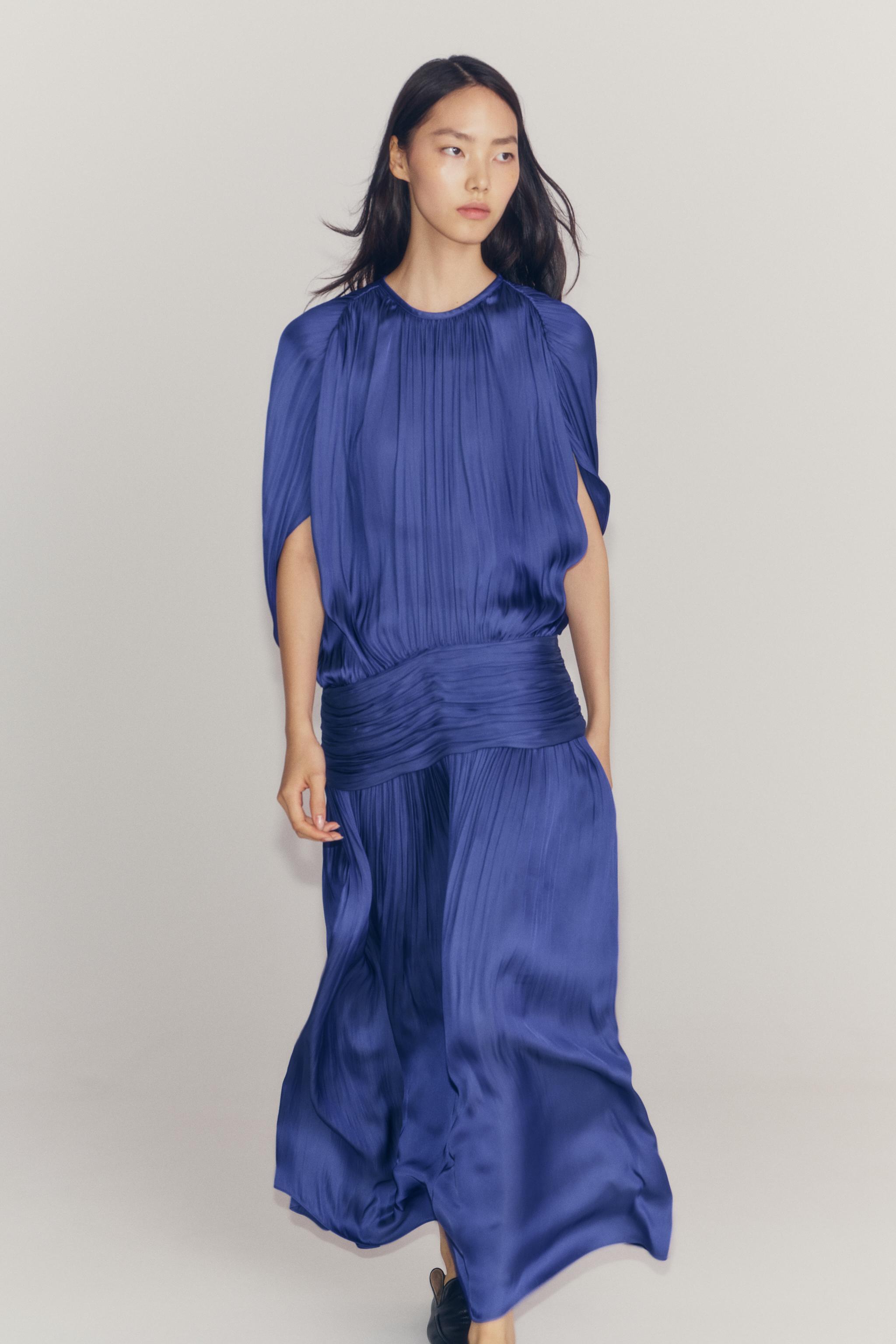 Женские платья Zara ZW COLLECTION DRAPED SASH DRESS — фото 4