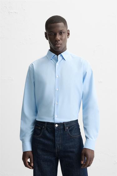Zara SLIM FIT SÄRK - Taevasinine