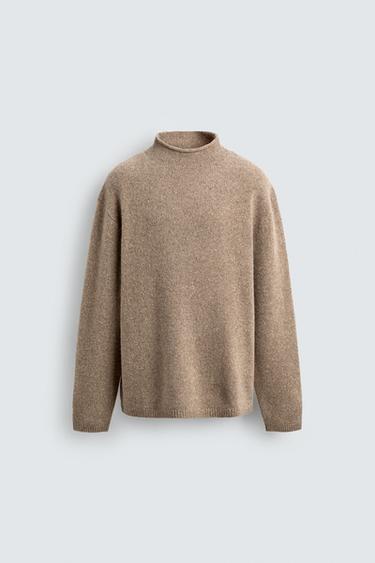 SUÉTER LANA - SEDA BOTONATO - Beige de Zara