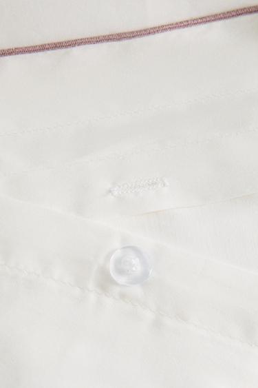SATEEN OVERLOCK DUVET COVER - Pink by Zara - Image 3
