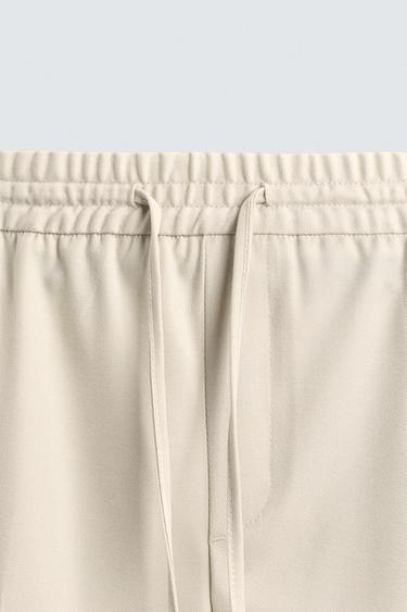PANTALON TAILLE JOG CONFORT - Écru moyen de Zara - Image 8