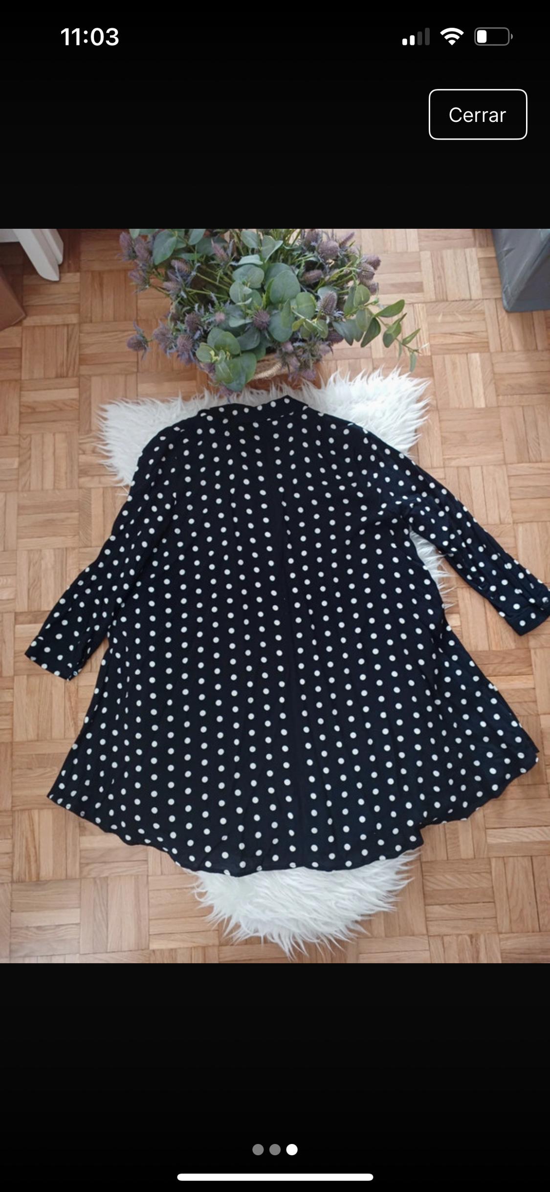 VESTIDO NEGRO LUNARES BLANCO - Image 2