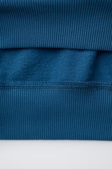 SPORTY SWEATSHIRT WITH SLOGAN - Bluish by Zara - Image 3