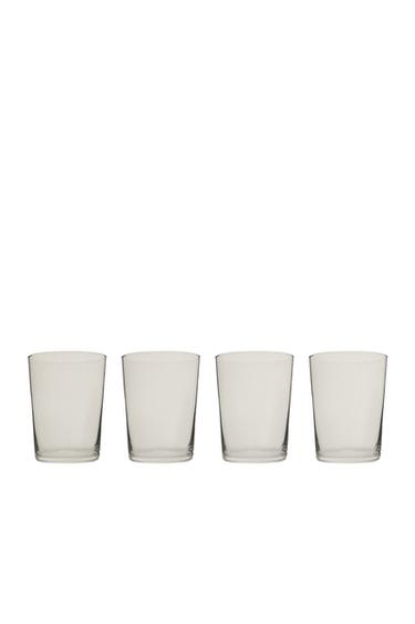 PACK OF TALL GLASS TUMBLERS (PACK OF 4) - Transparent by Zara