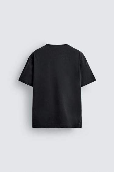 HEAVYWEIGHT RIBBED TRIM T-SHIRT - Anthracite grey by Zara - Image 7