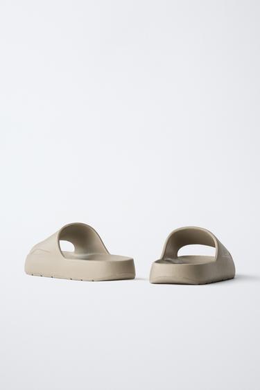 BATH SLIDE SANDALS - Ecru White by Zara - Image 4