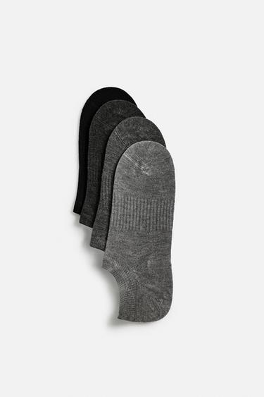 PACK OF 4 NO-SHOW SOCKS - various by Zara