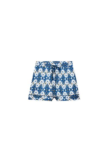 PRINTED BERMUDA SHORTS WITH TRIMS