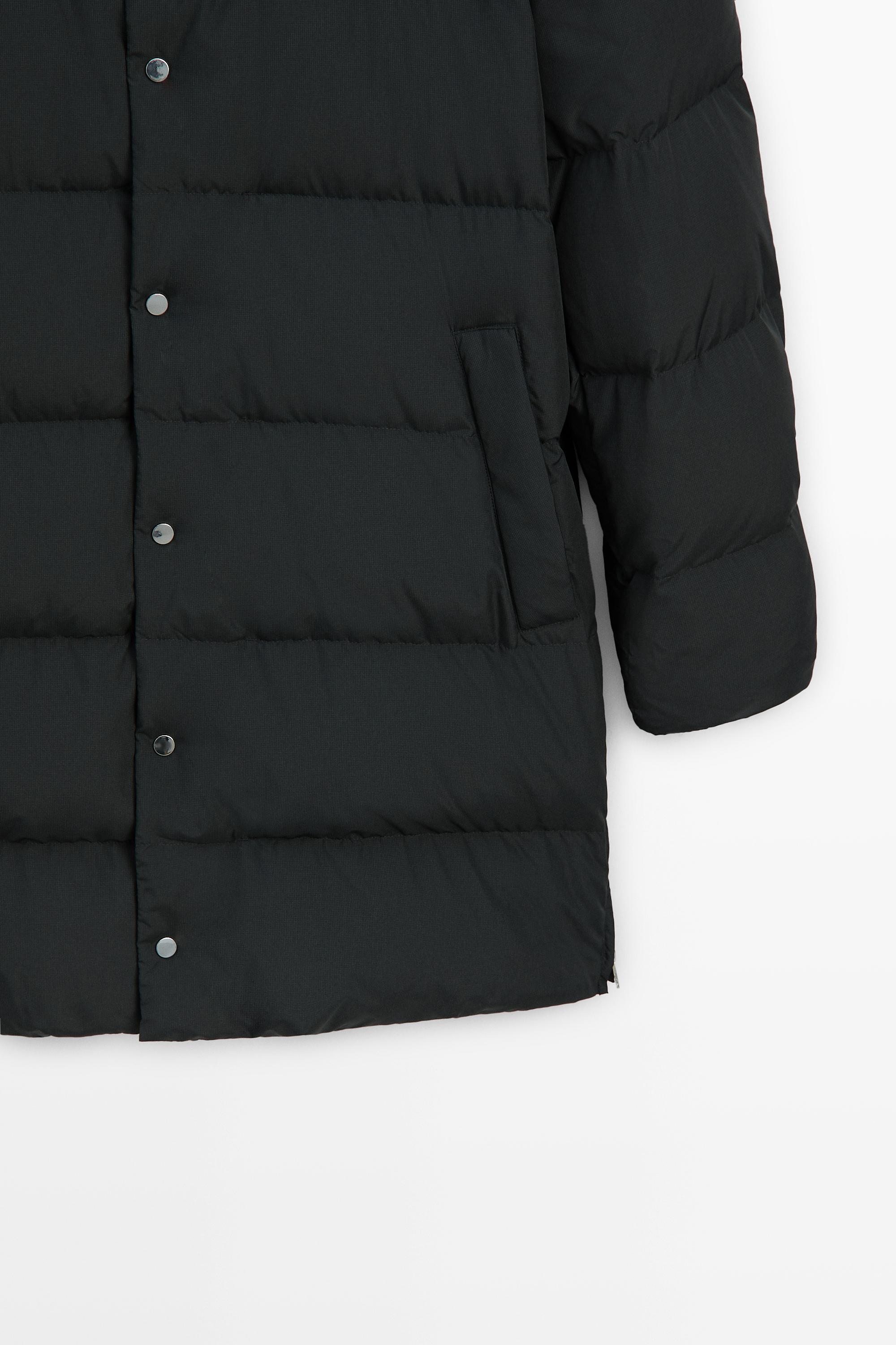 Long down jacket with hood