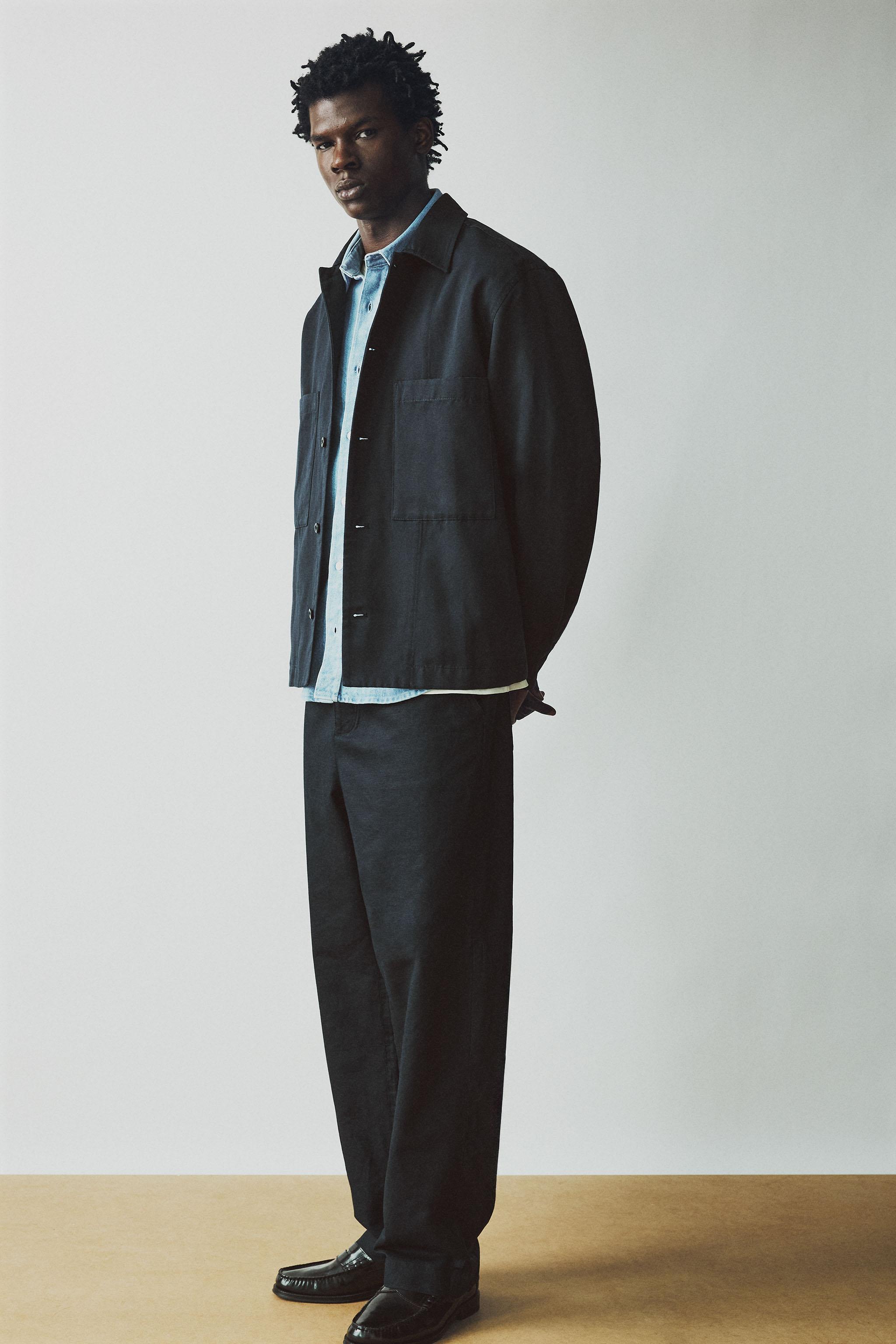 OVERSIZED BLAZER WITH CONTRAST STITCHING