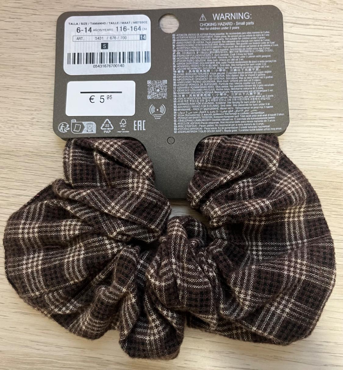ZARA TIMELESZ - CHECK SCRUNCHIE - Image 2