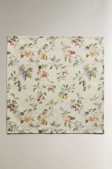 BOTANICAL PRINT NAPKINS (PACK OF 2) - Greens by Zara - Image 1