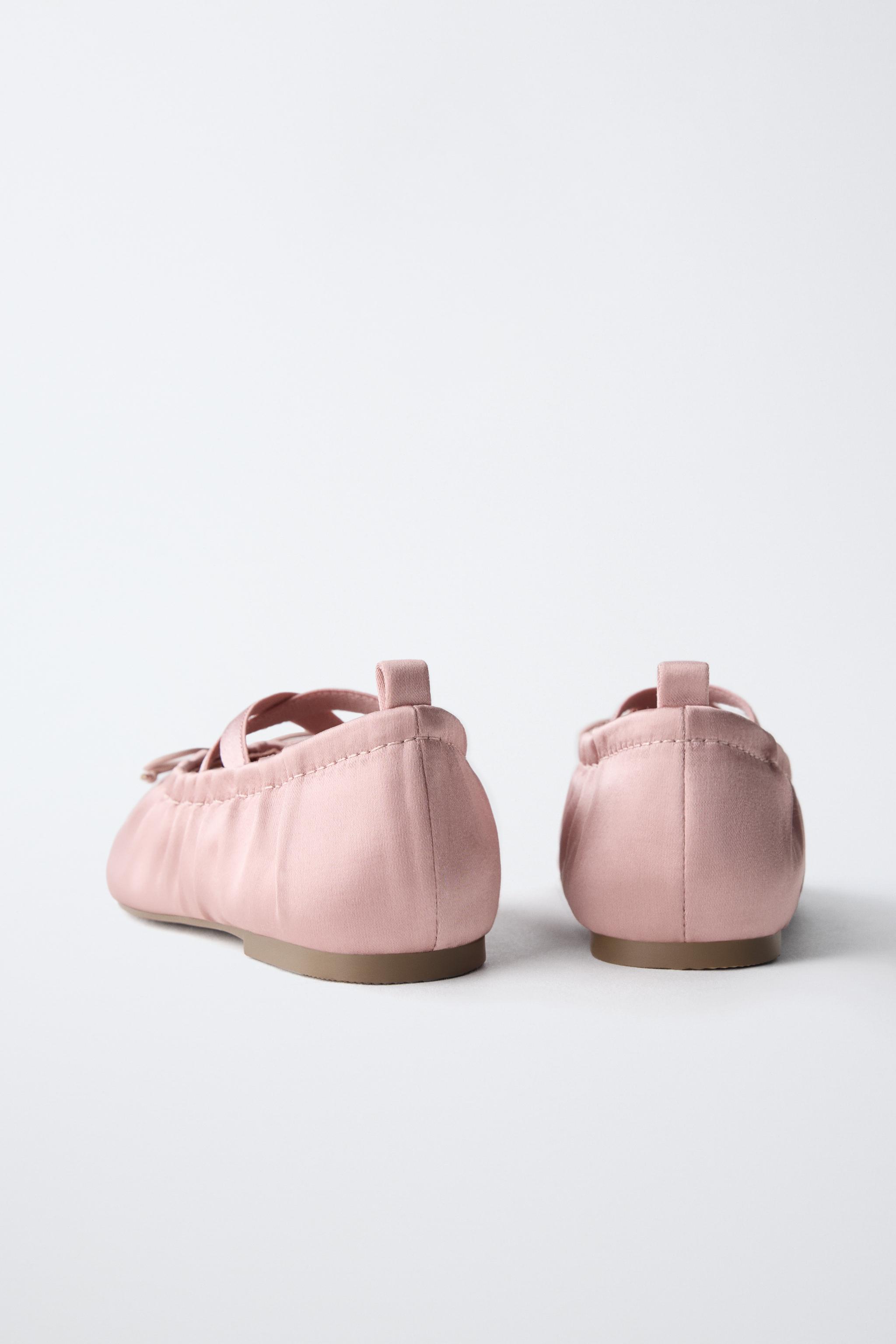 サテンバレエシューズ - ピンク | ZARA Japan / 日本