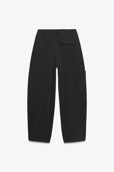 BALLOON CARGO TROUSERS - Black by Zara - Image 7