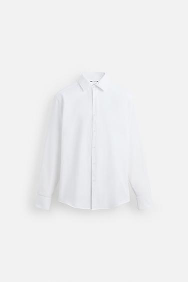 CAMISA COM ESTRUTURA - Branco da Zara - Imagem 0