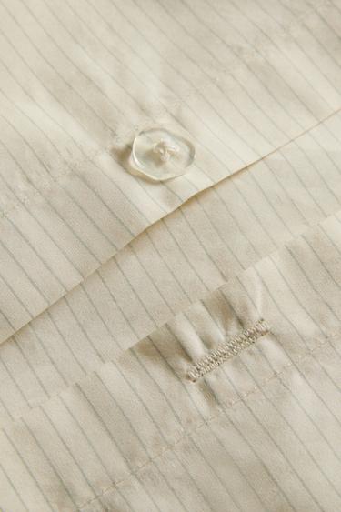HOUSSE DE COUETTE IMPRIMÉ RAYURES - Blanc de Zara