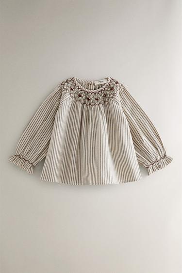 SET OF CHILDREN'S STRIPED CHRISTMAS PYJAMAS WITH GATHERING (SET OF 2) - Oyster-white by Zara - Image 1