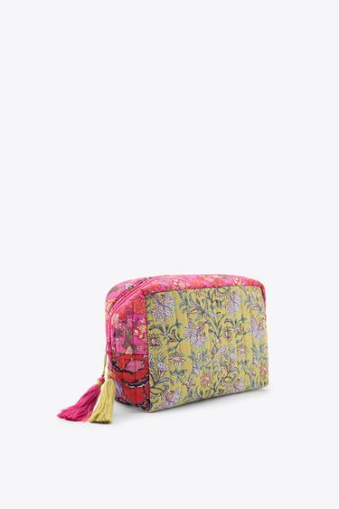 TROUSSE DE TOILETTE MATELASSÉE À IMPRIMÉ FLEURS - Fuchsia de Zara - Image 1
