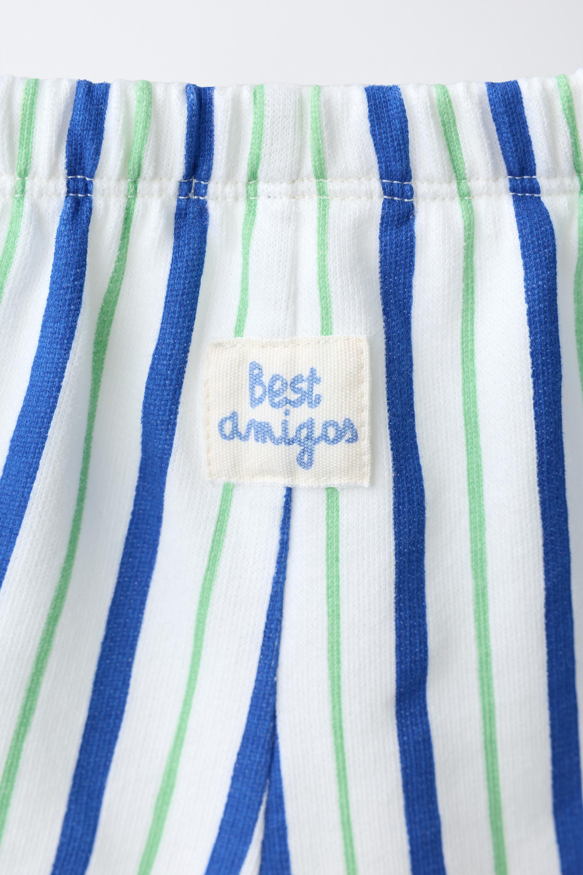 Детские шорты Zara STRIPED PLUSH SHORTS — фото 4