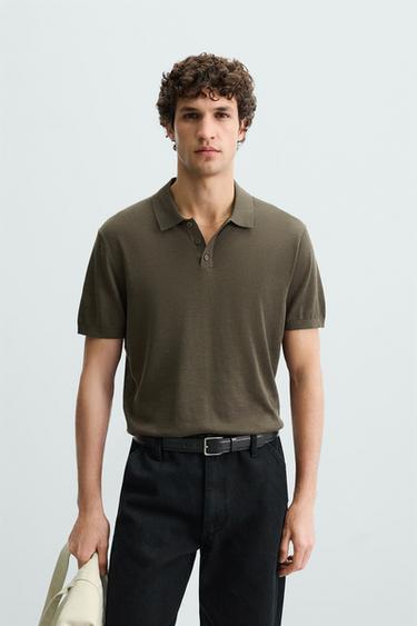 POLO PUNTO ALGODÓN - SEDA - Musgo de Zara