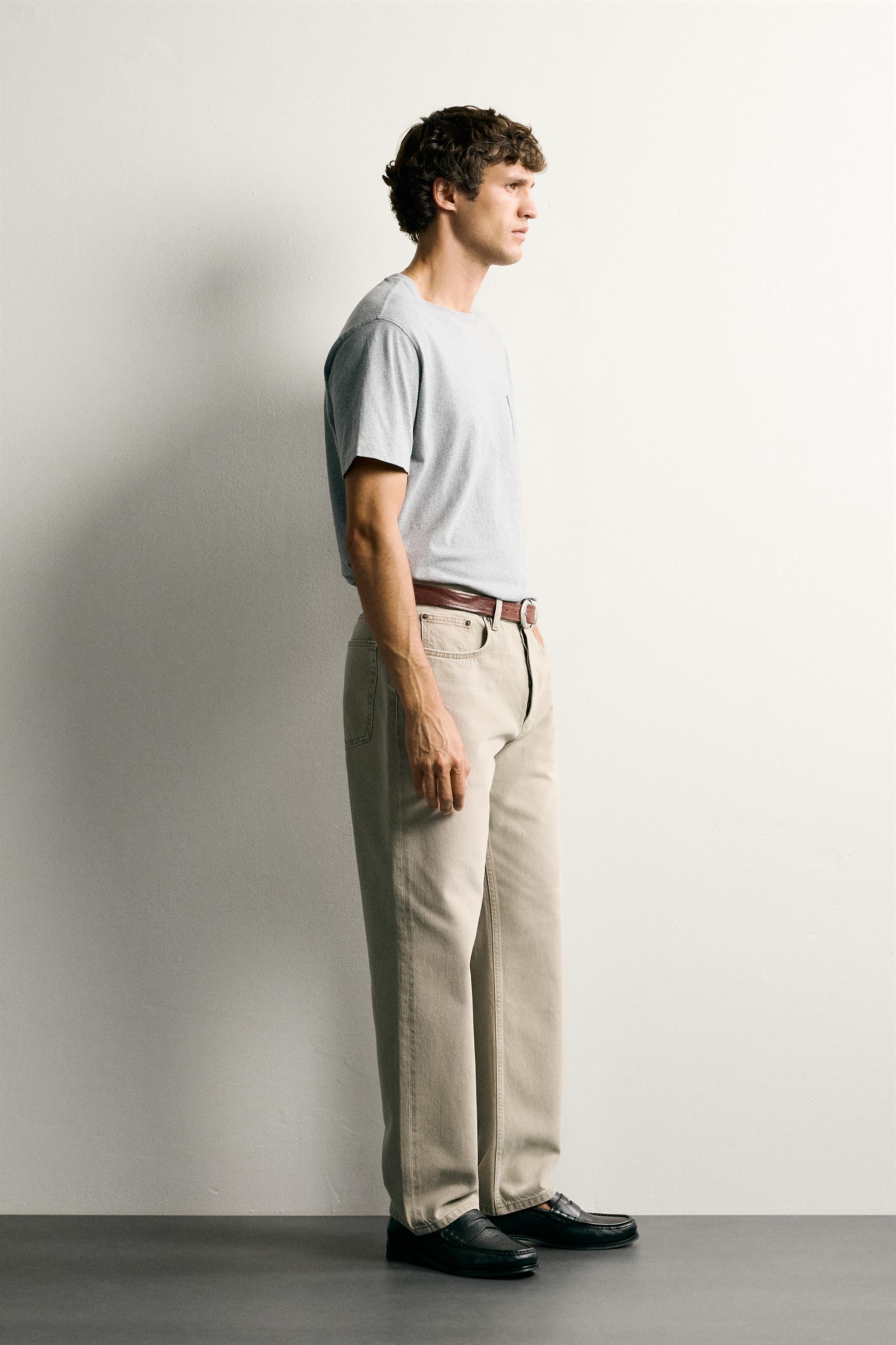 Мужские джинсы Zara STRAIGHT ANKLE FIT JEANS — фото 4