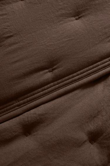 Zara MICROFIBER QUILT - Dark brown