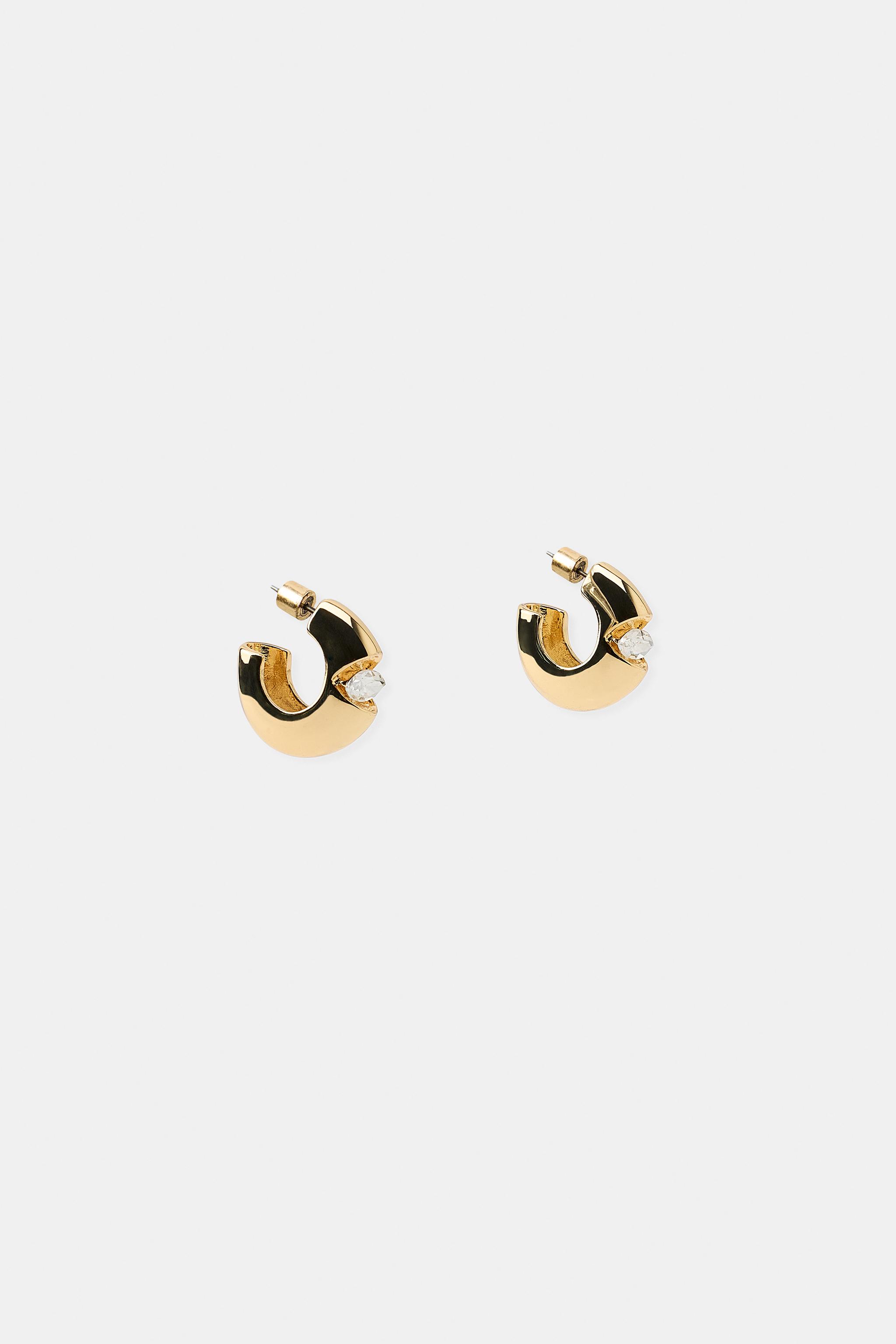 METALLIC SHINE HOOP EARRINGS