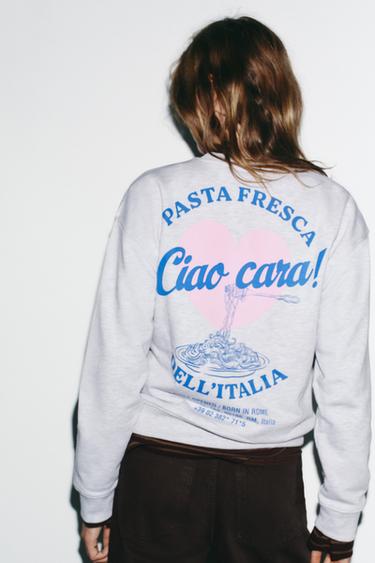 SWEAT ESTAMPÉ INSCRIPTION - Gris chiné de Zara - Image 3