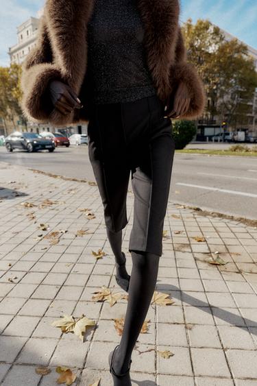 Zara FITTED LONG SHORTS - Black