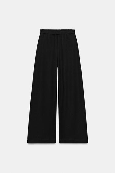 PANTALON LARGE DROIT - Noir de Zara - Image 3