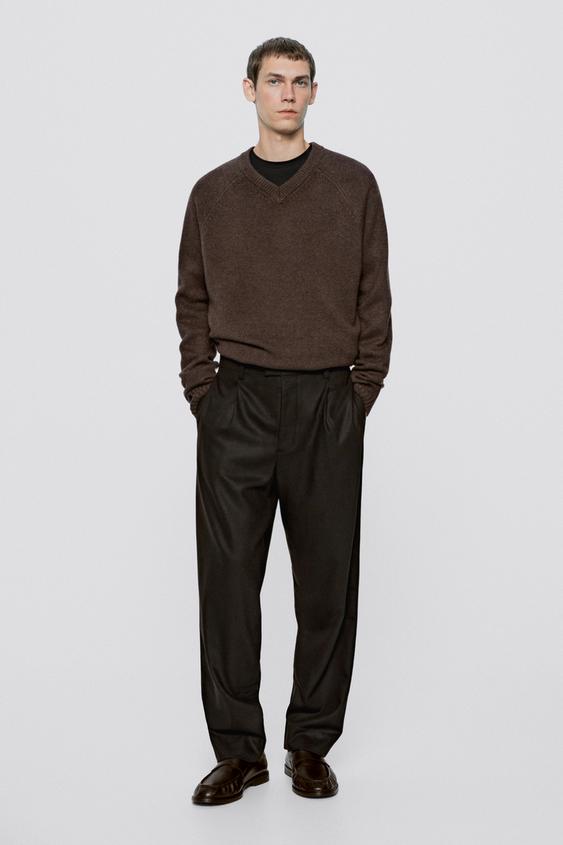 Zara V-neck knit sweater - LIMITED EDITION - Black gold - Image 0
