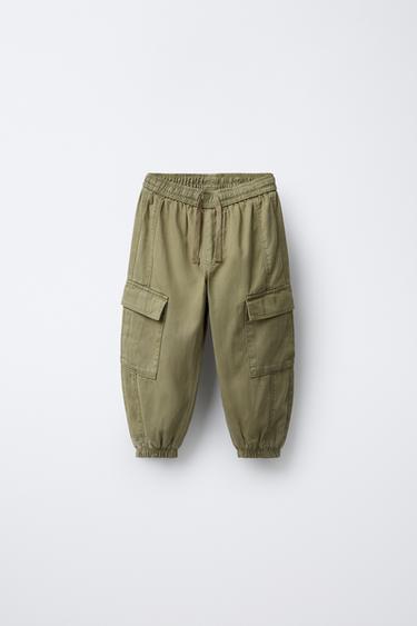 PANTALÓN FLUIDO SOFT CARGO - Verde de Zara