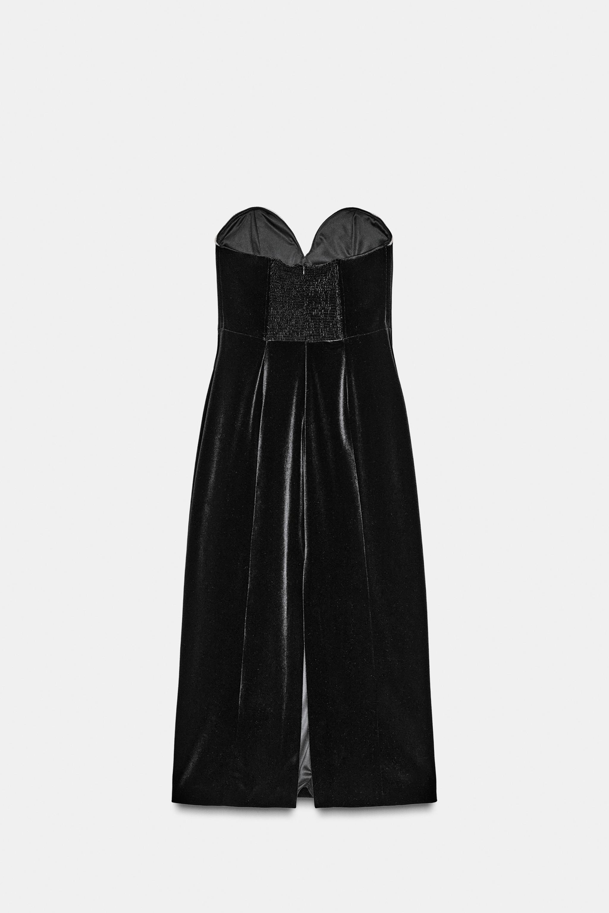 ZW COLLECTION LIMITED EDITION VELVET BUSTIER DRESS