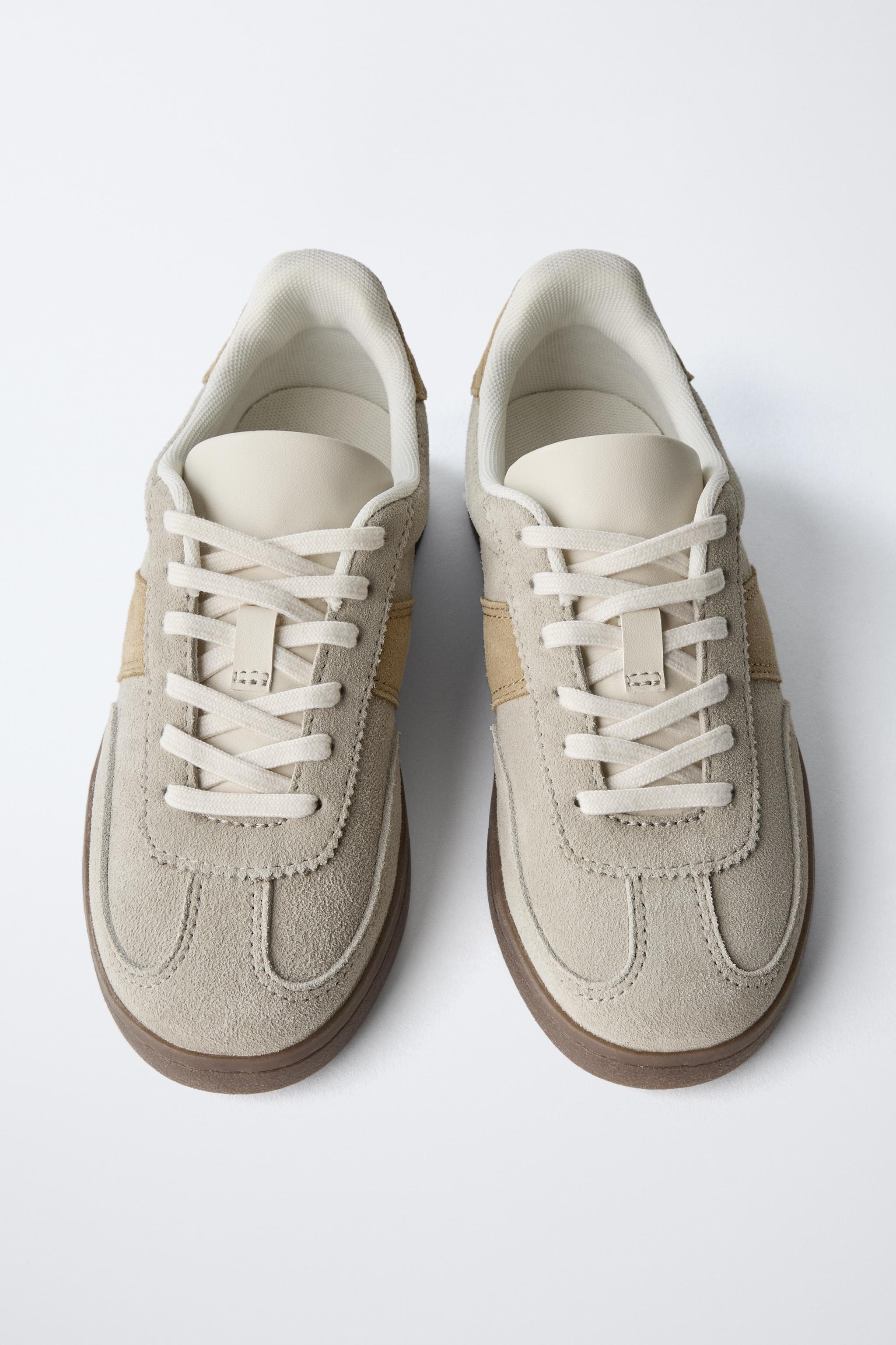 スプリットスエードスニーカー - グレー | ZARA Japan / 日本