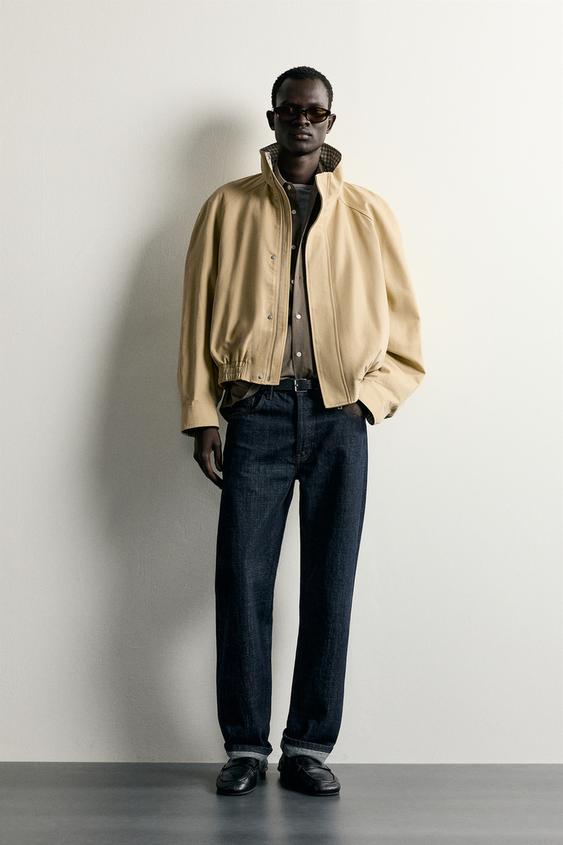 BLOUSON OVERSIZE EN TOILE DE COTON - Marron clair de Zara - Image 0