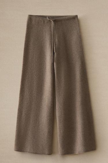CASHMERE TROUSERS - Brown / Taupe by Zara - Image 4
