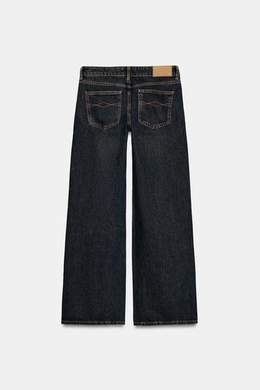 Z1975 WIDE-LEG LOW-RISE JEANS - Black / Brown by Zara