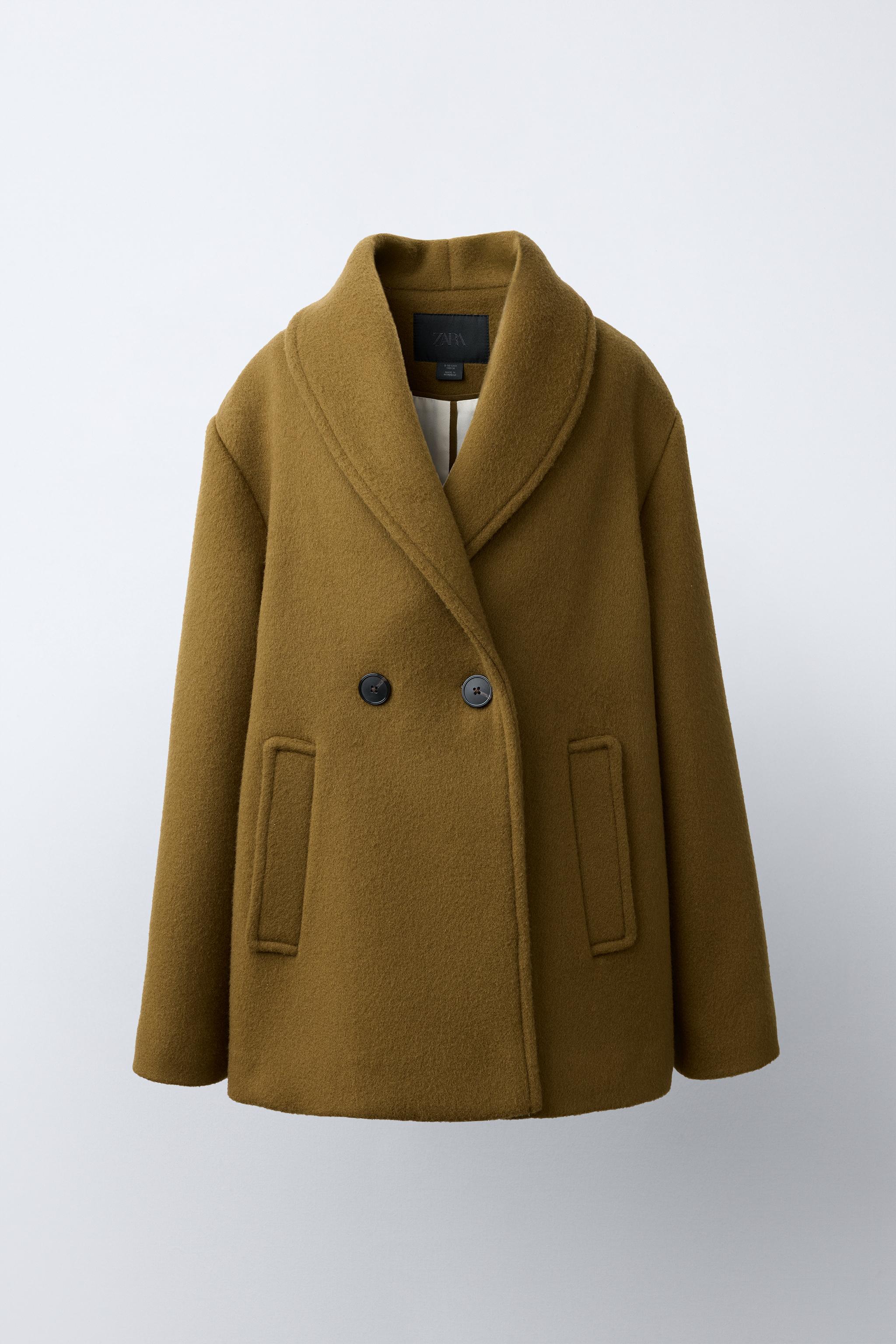 MANTECOウールショートコート - オリーブグリーン | ZARA Japan / 日本