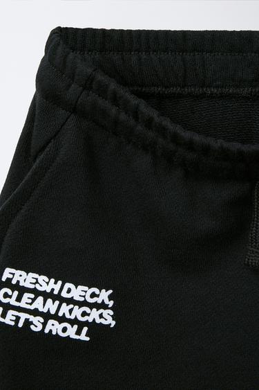 GRAFFITI PRINT BERMUDA SHORTS - Black by Zara - Image 2
