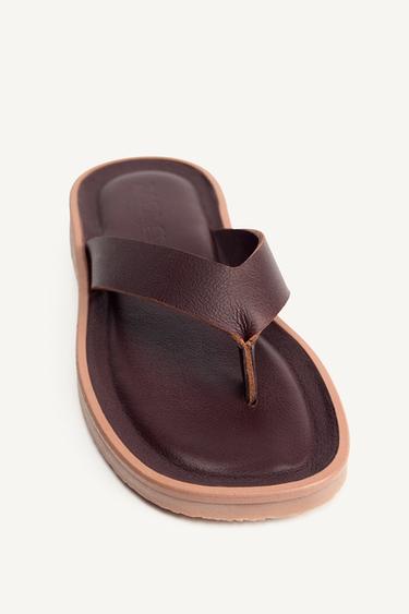 LTHR SNDLS - Burgundy Red by Zara - Image 3