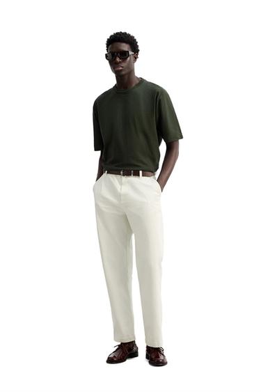 T-SHIRT RELAXED FIT - Vert bouteille foncé de Zara - Image 0